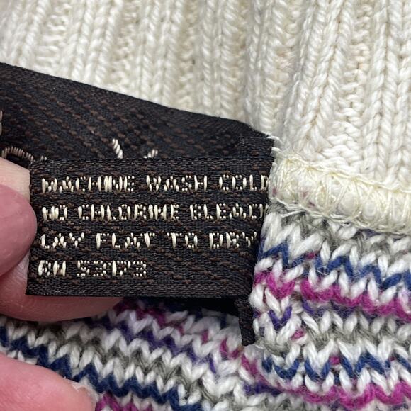 Vintage 90s New Yorker Multicolor 3D Textured Cosby Cotton Sweater USA Made - Picture 8 of 11